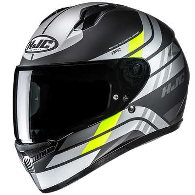HJC C10 Hiper Full Face Helmet - MC-3HSF - Black/Silver/Hi-Vis