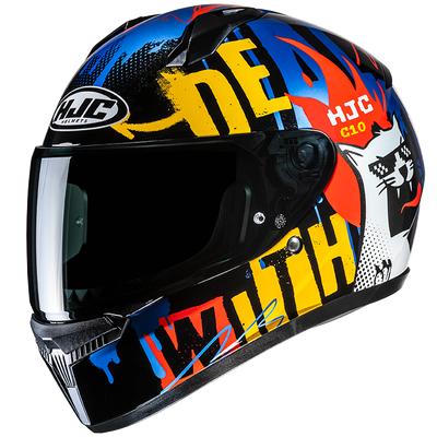 HJC C10 Fop Full Face Helmet - MC-23 - Black/Blue/Yellow/Red