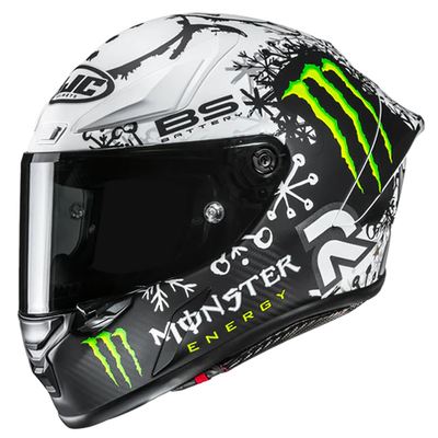 HJC RPHA 1 V2 Snow Diablo Carbon MC10SF Helmet - White/Black