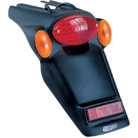 UFO Taillight With Turn Signals Fit CR, KX, KTM, RM, YZ and UFO Universal Rear Fender - Black