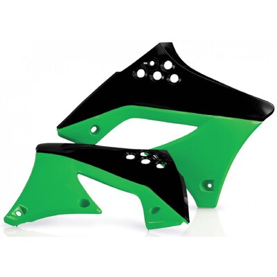 Acerbis Radiator Shrouds - KAWASAKI KXF 250 09-12 - Black/Green