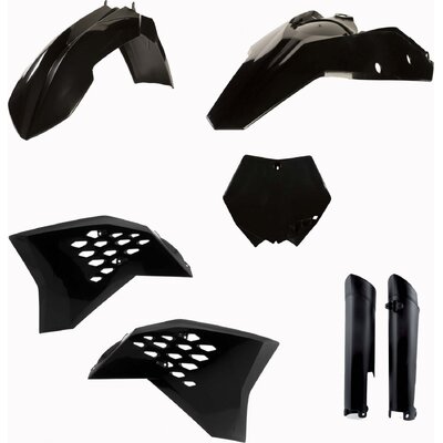 ACERBIS PLASTIC KIT KTM SX SXF 07-10 BLACK