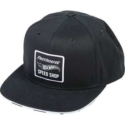 FASTHOUSE STAGING HOT WHEELS HAT BK/WT