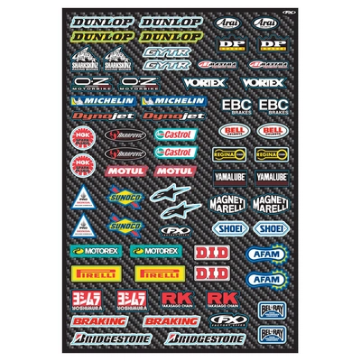 Factory Effex Oem Sticker Sheet - Sport Bike Micro Sponsor
