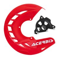 Acerbis X-Brake Disc Cover & Black Mount - SX/F TC FC 15-24 EXC/F TE FE 16-24 MC EC 21-24 - Red