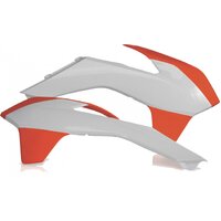 Acerbis Radiator Shrouds - SX-F 13-15 EXC-F 14-16 - White/Orange