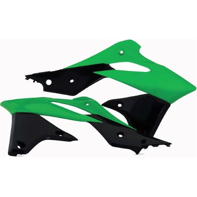 ACERBIS RADIATOR SHROUDS KAWASAKI KXF 250 13-16 GREEN BLACK