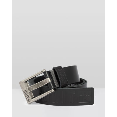 Unit Mens Fotitude Leather Belt - Black
