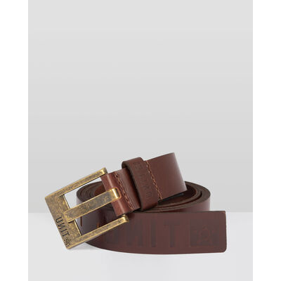 Unit Mens Fotitude Leather Belt - Dark Chocolate