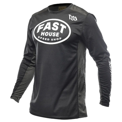 Fasthouse Grindhouse Air Cooled Ramble MX Jersey - Black/Grey