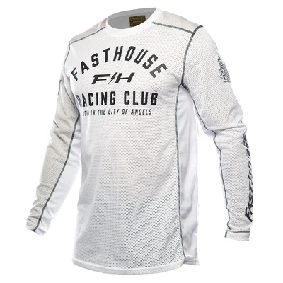 Fasthouse Grindhouse Air-Cooled Club MX Jersey - White/Cloud