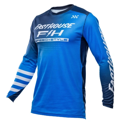 Fasthouse Elrod Ether LS Jersey - Electric Blue/Navy