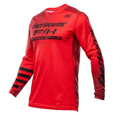 Fasthouse Elrod Ether LS Jersey - Red/Jester Red