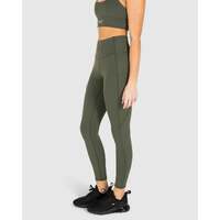 Unit Energy Active Ladies Leggings - Military Green/Black