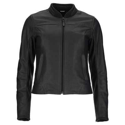 Argon Ladies Abyss Perforated Leather Jacket - Black