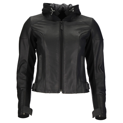 Argon Ladies Impulse Perforated Leather Jacket - Black