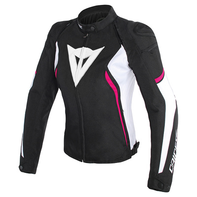 Dainese Ladies Avro D2 Tex Jacket - Black/White/Fuschia
