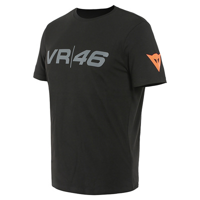 Dainese VR46 Pit Lane Casual T-Shirt - Black/Fluro Yellow