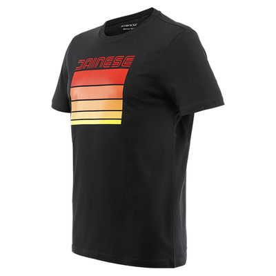 Dainese Casual Stripes T-Shirt - Black/Red