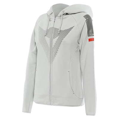 Dainese Ladies Casual Fade Hoodie - Glacier Grey/Dark Grey/Red