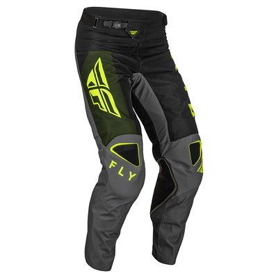 Fly Racing Kinetic Jet MX Pants - Black/Olive Green/Hi-Vis