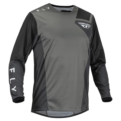 Fly Racing Kinetic Jet MX Jersey - Grey/Dark Grey/Black