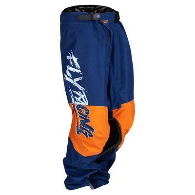 Fly Racing Youth Kinetic Khaos MX Pants - White/Navy/Orange