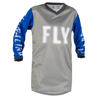 Fly Racing Youth F-16 MX Jersey - Grey/Blue