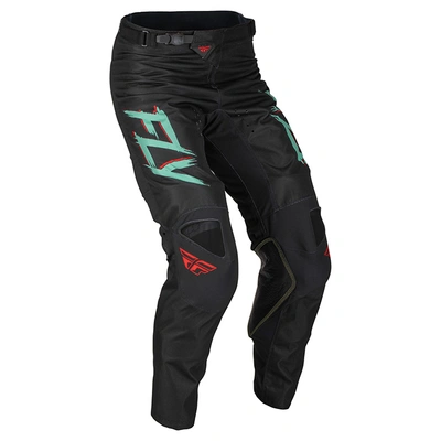 Fly Racing Kinetic Rave MX Pants - Black/Mint/Red