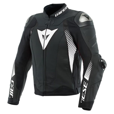 Dainese Super Speed 4 Leather Jacket - Matt Black/White