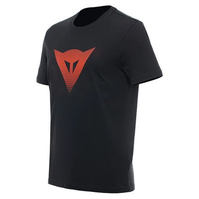 Dainese Casual Logo T-Shirt - Black/Fluro Red