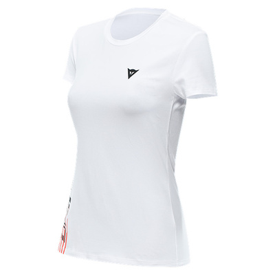 Dainese Ladies Casual Logo T-Shirt - White/Black