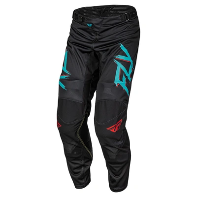 Fly Racing Kinetic Mesh Rave MX Pants - Red/Black/Mint