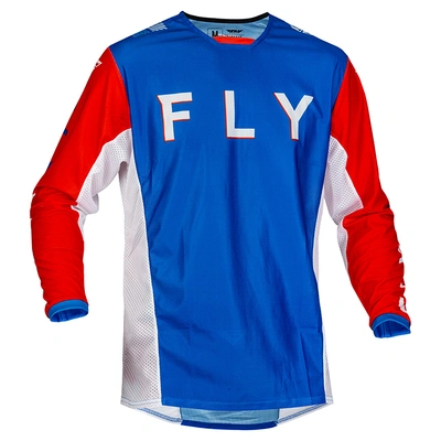 Fly Racing Kinetic Mesh Kore MX Jersey - Red/White/Blue
