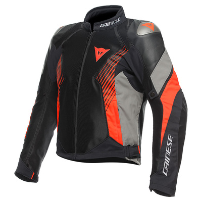 Dainese Super Rider 2 AB-Shell Jacket - Black/Dark Gull Grey/Fluro Red