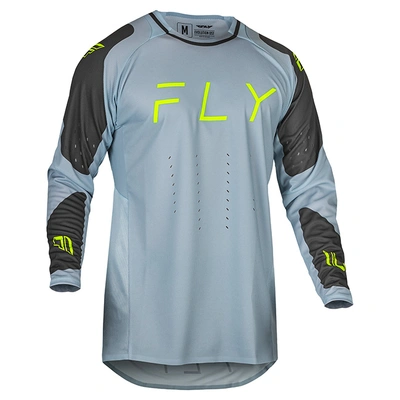 Fly Racing Evo MX Jersey - Ice Grey/Charcoal/Neon Green