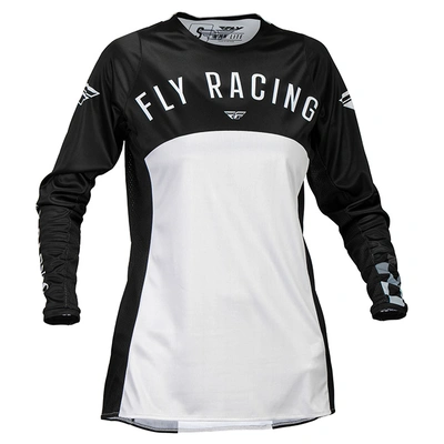 Fly Racing Ladies Lite MX Jersey - Black/Light Grey