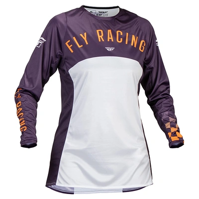 Fly Racing Ladies Lite MX Jersey - Purple/White/Neon Coral