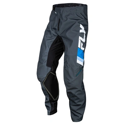 Fly Racing Youth Kinetic Prix MX Pants - Light Blue/Charcoal/White