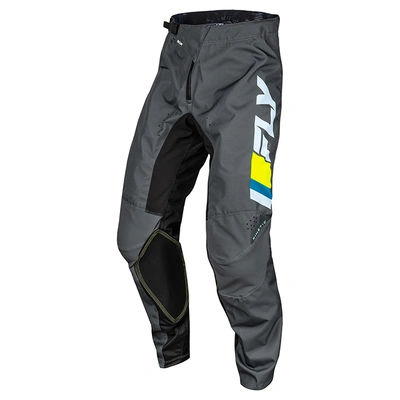 Fly Racing Kinetic Prix MX Pants - Ice Grey/Charcoal/Hi-Vis