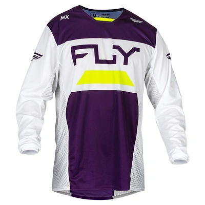 Fly Racing Kinetic Reload MX Jersey - Deep Purple/White/Hi-Vis
