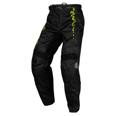 Fly Racing Youth F-16 MX Pants - Black/Neon Green/Light Grey