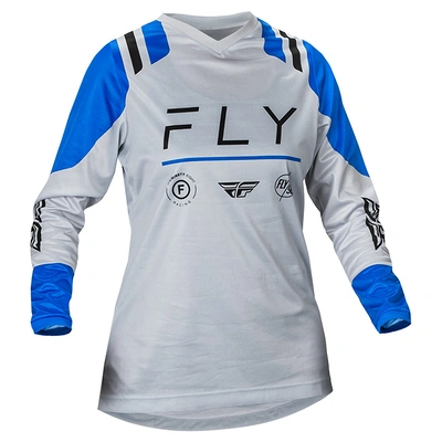 Fly Racing Ladies F-16 MX Jersey - Arctic Grey/Blue