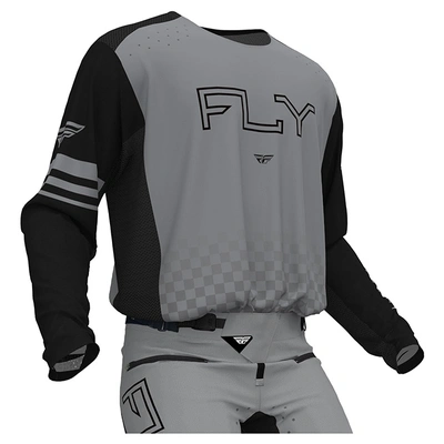 Fly Racing Youth Rayce MX Jersey - Black/Grey