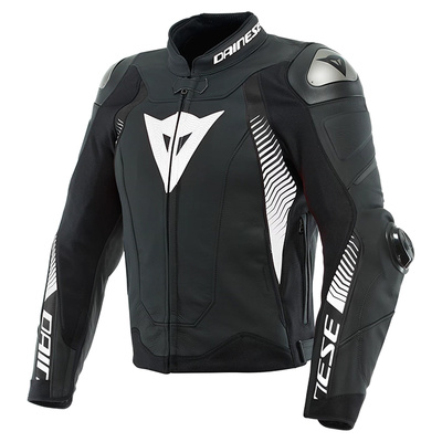 Dainese Super Speed 4 Leather Jacket - Matt Black/White