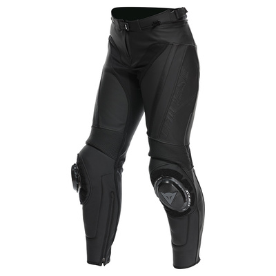 Dainese Ladies Delta 4 Leather Pants - Black/Black