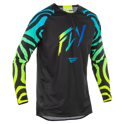 Fly Racing 2025 Evo MX Jersey - Black/Blue/Yellow