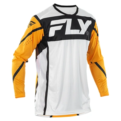 Fly Racing 2025 Lite MX Jersey - White/Black/Mustard