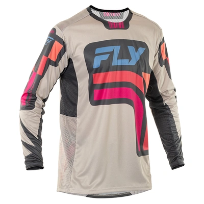 Fly Racing 2025 Lite MX Jersey - Grey/Pink/Coral