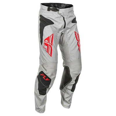 Fly Racing 2025 Kinetic Sym MX Pants - Light Grey/Red/Black